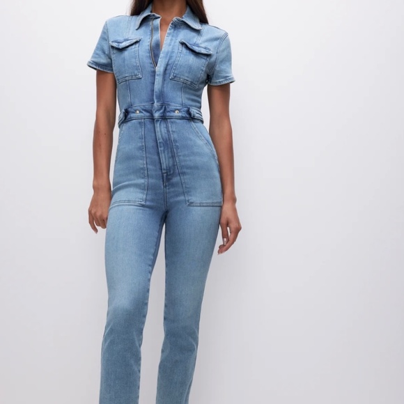 Good American Fit For Success Denim Jumpsuit *NWT* - Picture 11 of 13